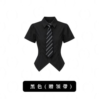 燕尾雙摺短袖襯衫11